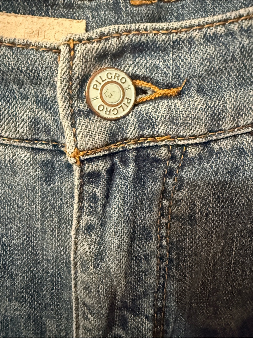 Anthropologie Pilcro Planet Friendly Blue Wide-Leg Distressed Jeans - Picture 5 of 6